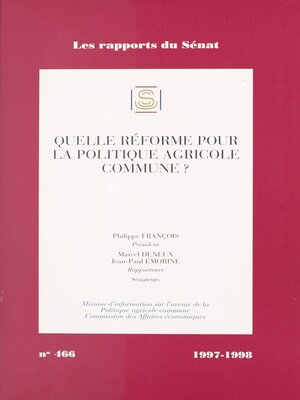 cover image of Quelle réforme pour la politique agricole commune ?